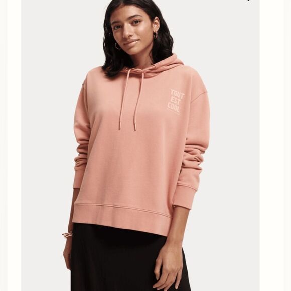 Scotch & Soda Graphic Hoodie Relaxed Fit XS EUC - Picture 2 of 11